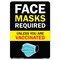 Signmission Public Safety, Face Mask Required Unless You Have Been Vaccinated, 18in X 12in, OS-NS-A-1218-22681 OS-NS-A-1218-22681 - alternate 1